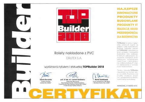 20180333drutex TOPBuilder 2018 - certyfikat